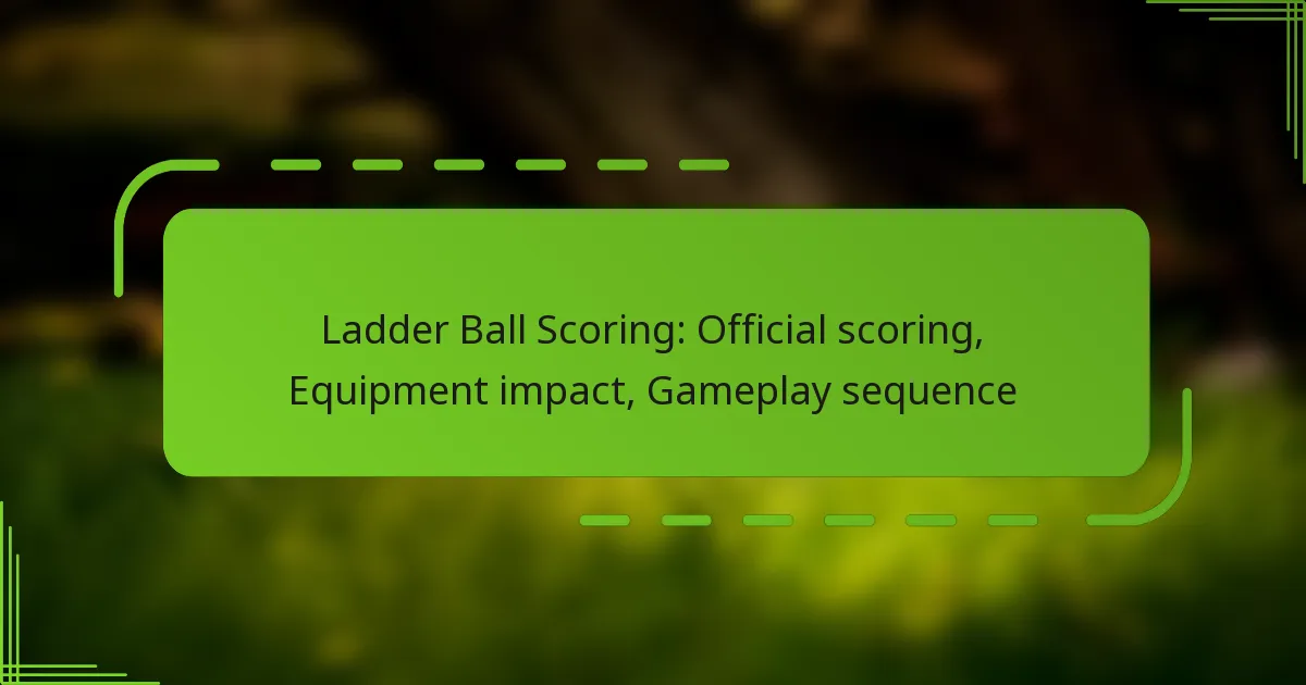 Ladder Ball Scoring: Official scoring, Equipment impact, Gameplay sequence
