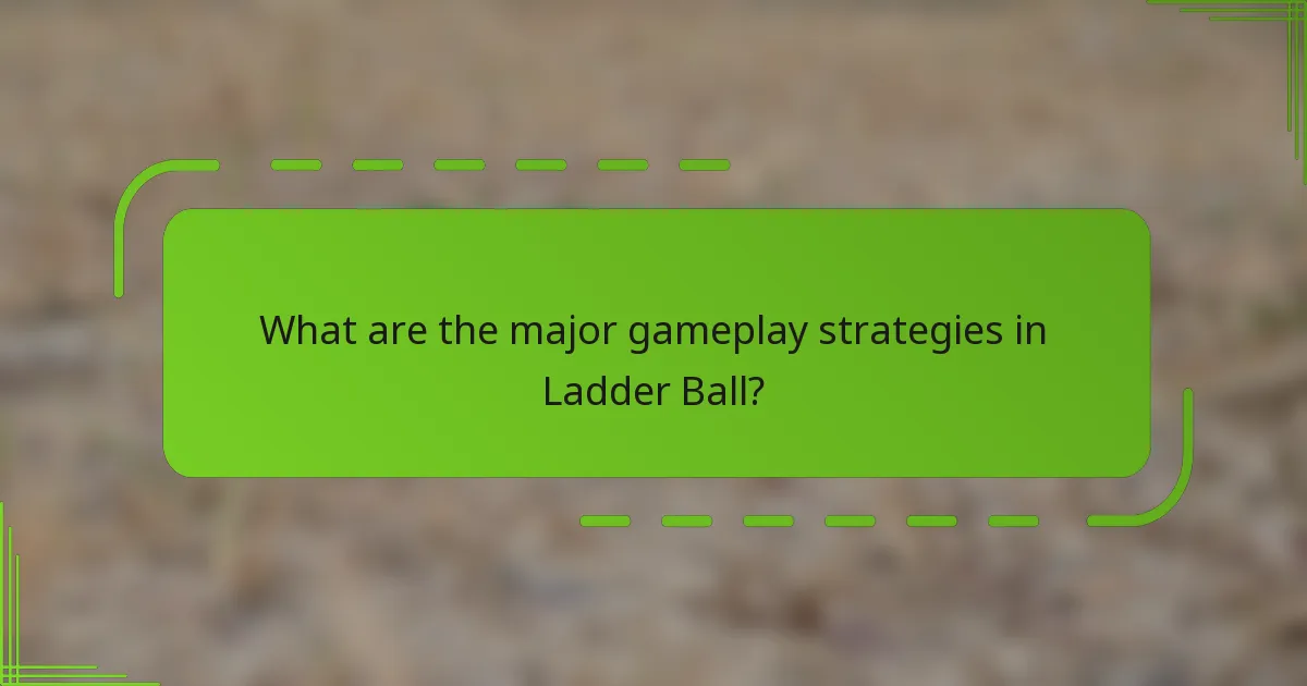 What are the major gameplay strategies in Ladder Ball?